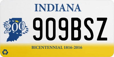IN license plate 909BSZ