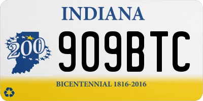 IN license plate 909BTC