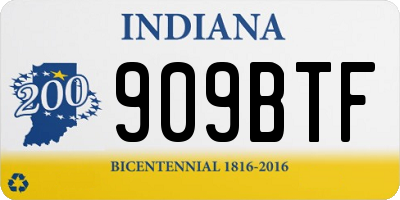 IN license plate 909BTF