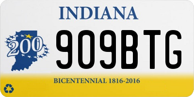 IN license plate 909BTG