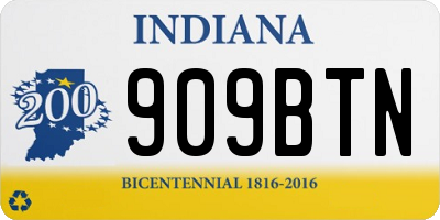 IN license plate 909BTN