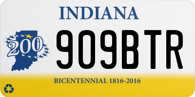 IN license plate 909BTR