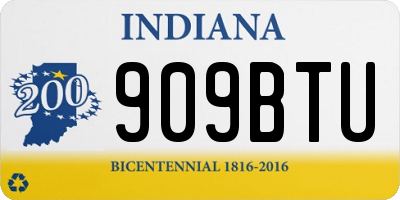 IN license plate 909BTU
