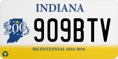 IN license plate 909BTV