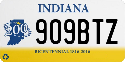 IN license plate 909BTZ