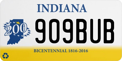 IN license plate 909BUB