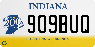 IN license plate 909BUQ