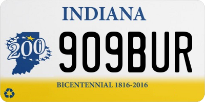 IN license plate 909BUR