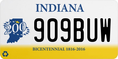 IN license plate 909BUW