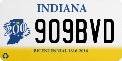 IN license plate 909BVD