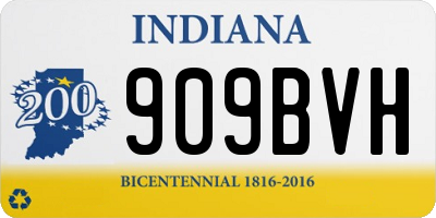 IN license plate 909BVH