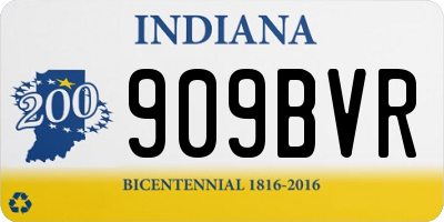 IN license plate 909BVR