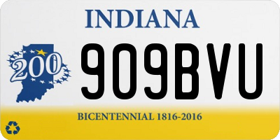 IN license plate 909BVU