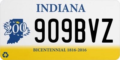 IN license plate 909BVZ