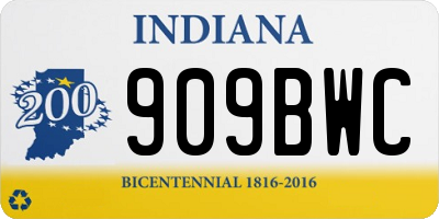 IN license plate 909BWC