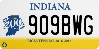 IN license plate 909BWG