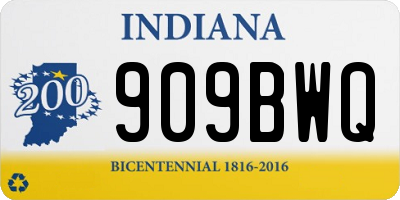 IN license plate 909BWQ