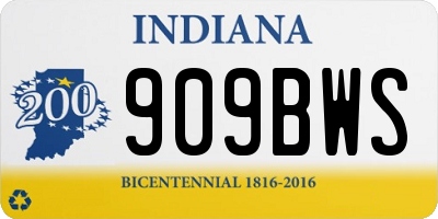 IN license plate 909BWS