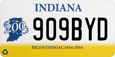 IN license plate 909BYD