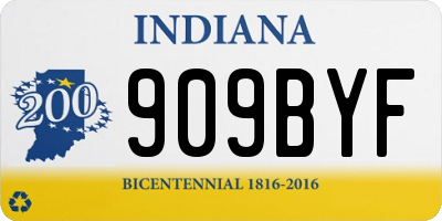 IN license plate 909BYF