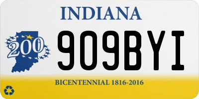 IN license plate 909BYI