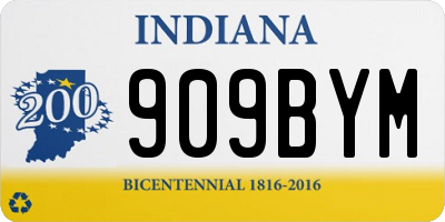 IN license plate 909BYM
