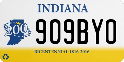 IN license plate 909BYO