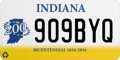 IN license plate 909BYQ