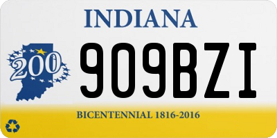 IN license plate 909BZI