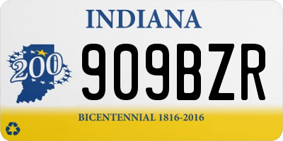 IN license plate 909BZR