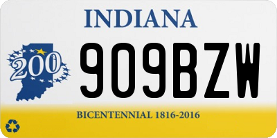 IN license plate 909BZW