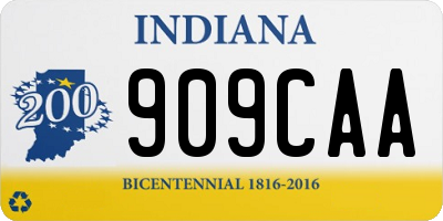 IN license plate 909CAA