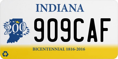 IN license plate 909CAF