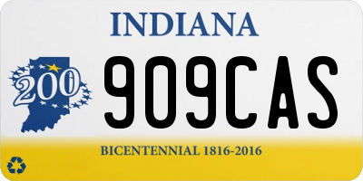 IN license plate 909CAS