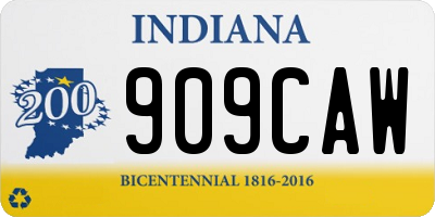 IN license plate 909CAW