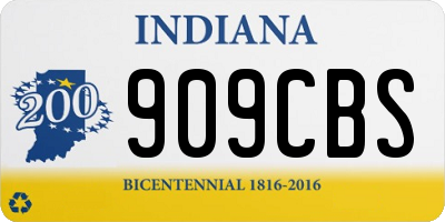 IN license plate 909CBS