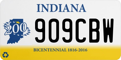 IN license plate 909CBW