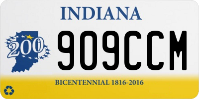 IN license plate 909CCM