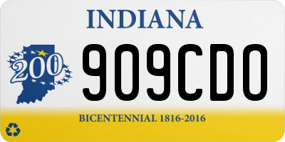 IN license plate 909CDO
