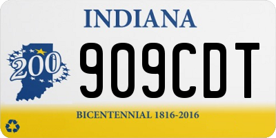 IN license plate 909CDT
