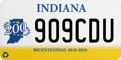 IN license plate 909CDU