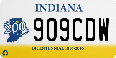 IN license plate 909CDW