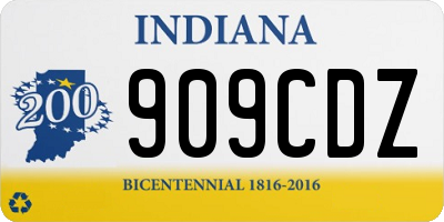 IN license plate 909CDZ