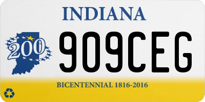 IN license plate 909CEG