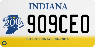 IN license plate 909CEO