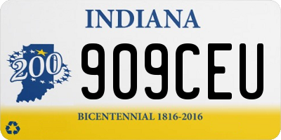 IN license plate 909CEU