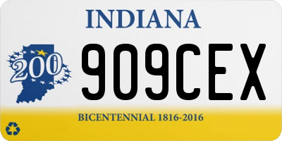 IN license plate 909CEX