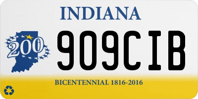 IN license plate 909CIB
