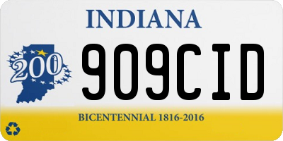IN license plate 909CID