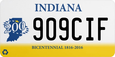 IN license plate 909CIF